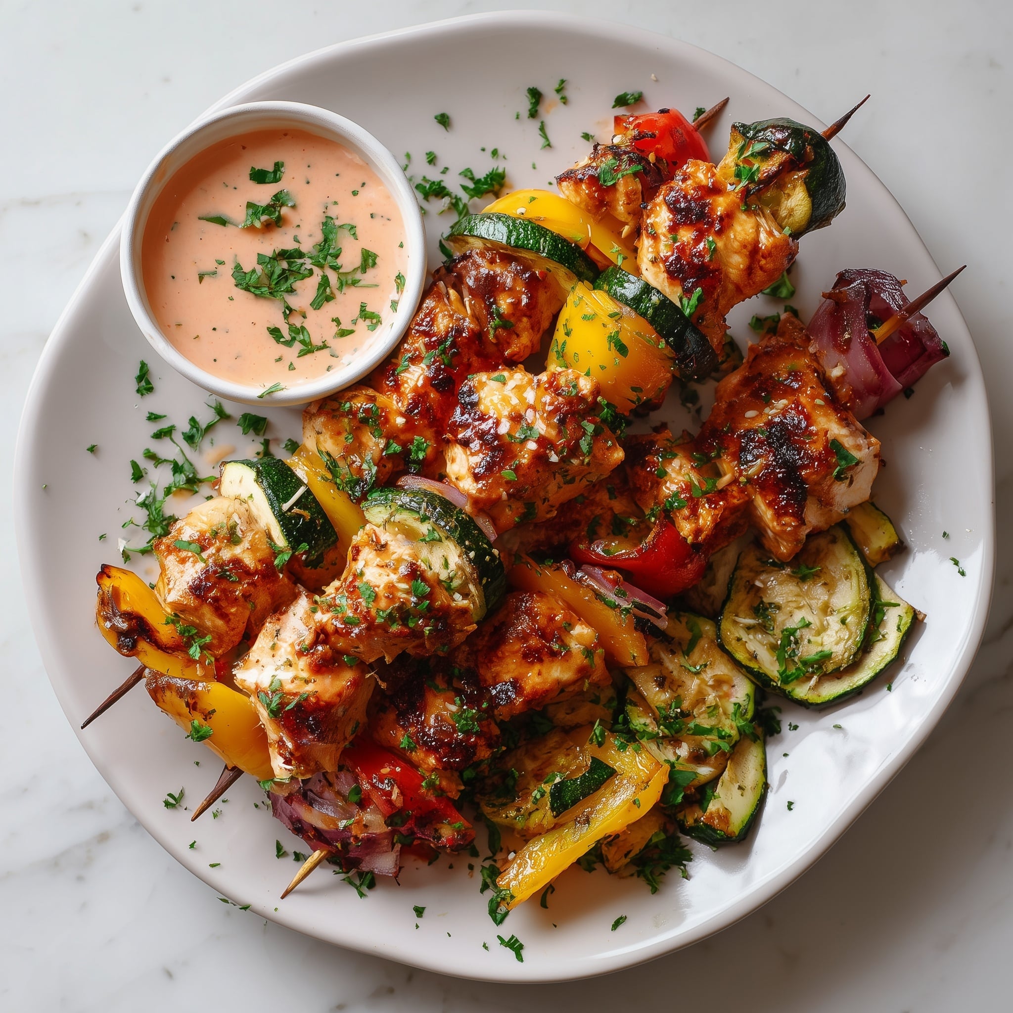 Perfect Chicken Satay with Peanut Sauce Recipe - Recipe Image