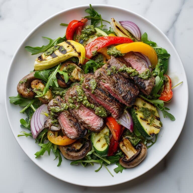 Grilled Balsamic Steak Salad with Gorgonzola and Corn Recipe