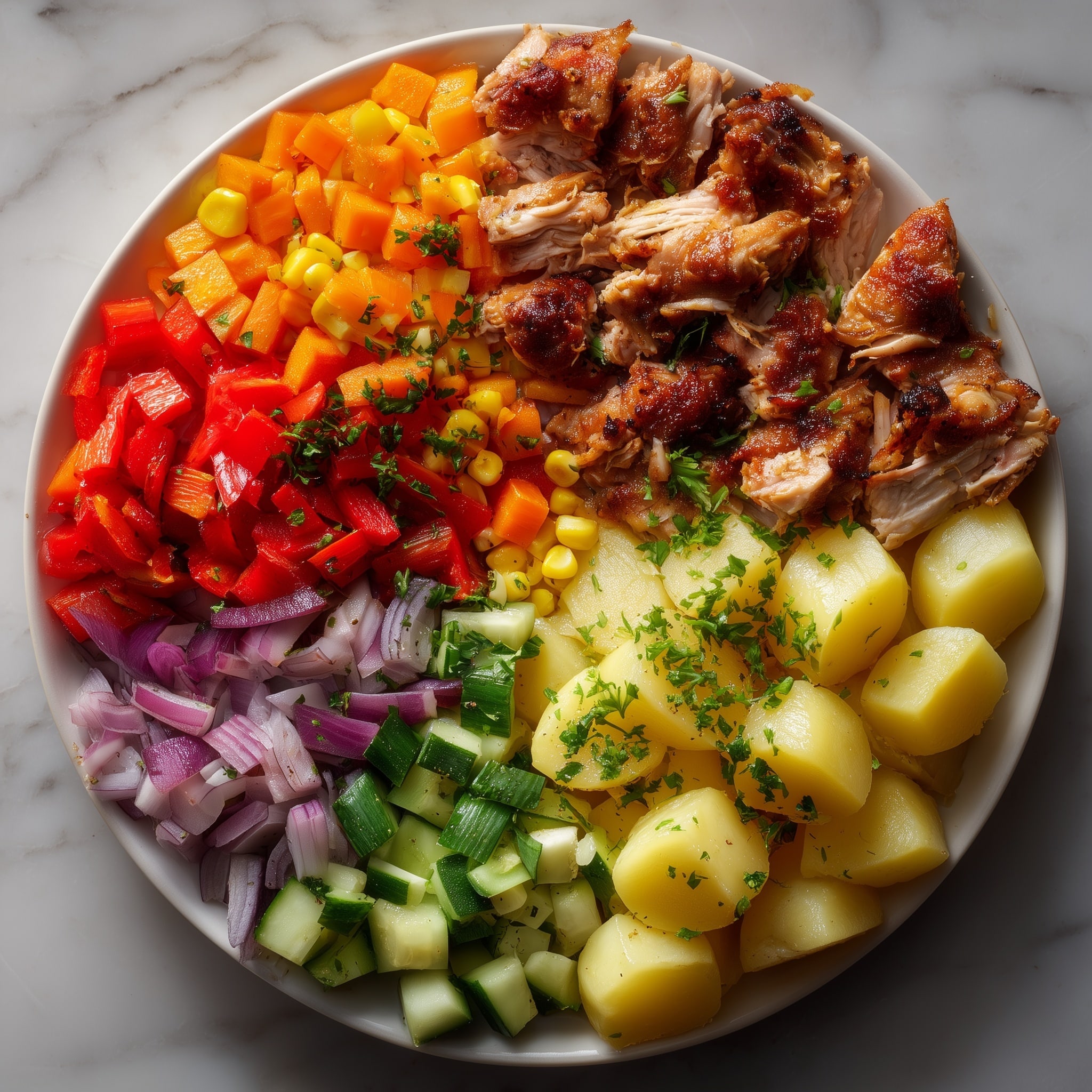 Skinny Chicken and Roasted Potato Bowl Recipe - Recipe Image