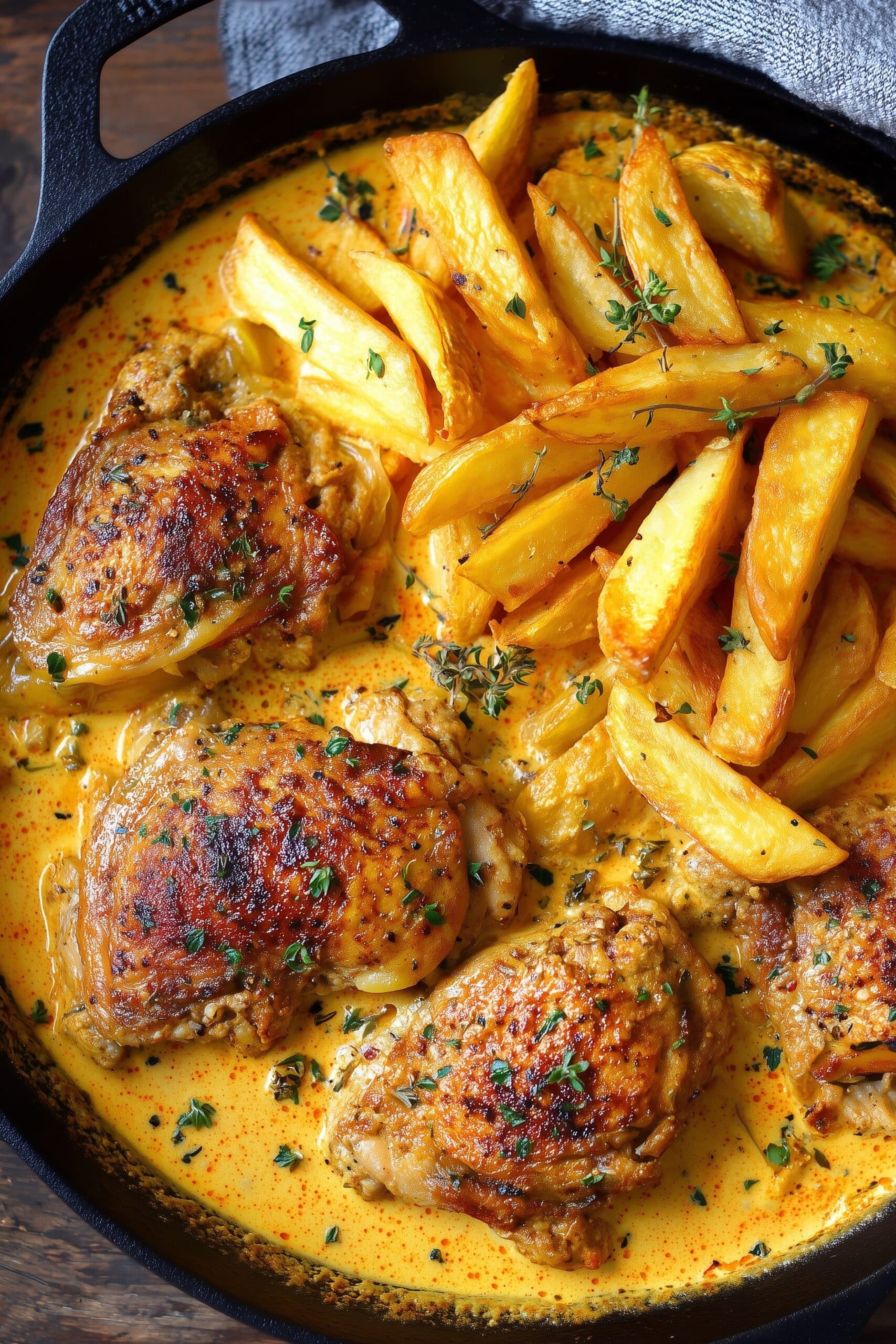 Creamy Boursin Chicken and Potatoes Recipe - Recipe Image