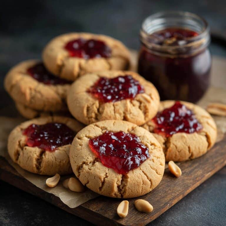 Gingerbread Thumbprint Cookies with Cranberry Jam Recipe