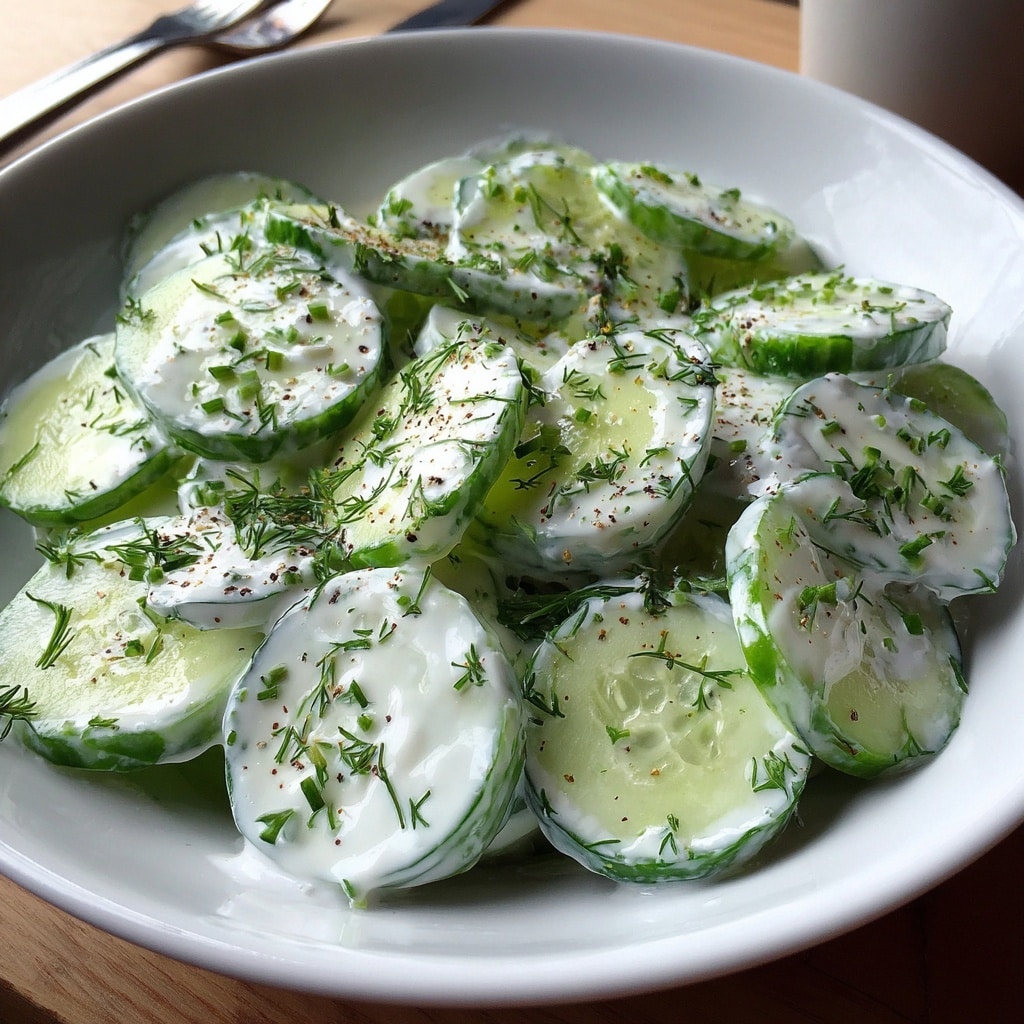 Creamy Cucumber Salad with Dill and Yogurt Recipe - Recipe Image