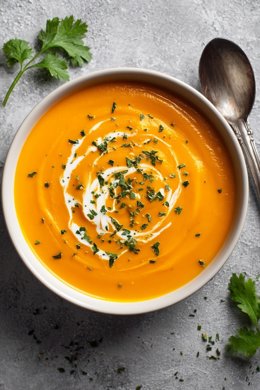 Creamy Roasted Carrot Soup Recipe - Recipe Image