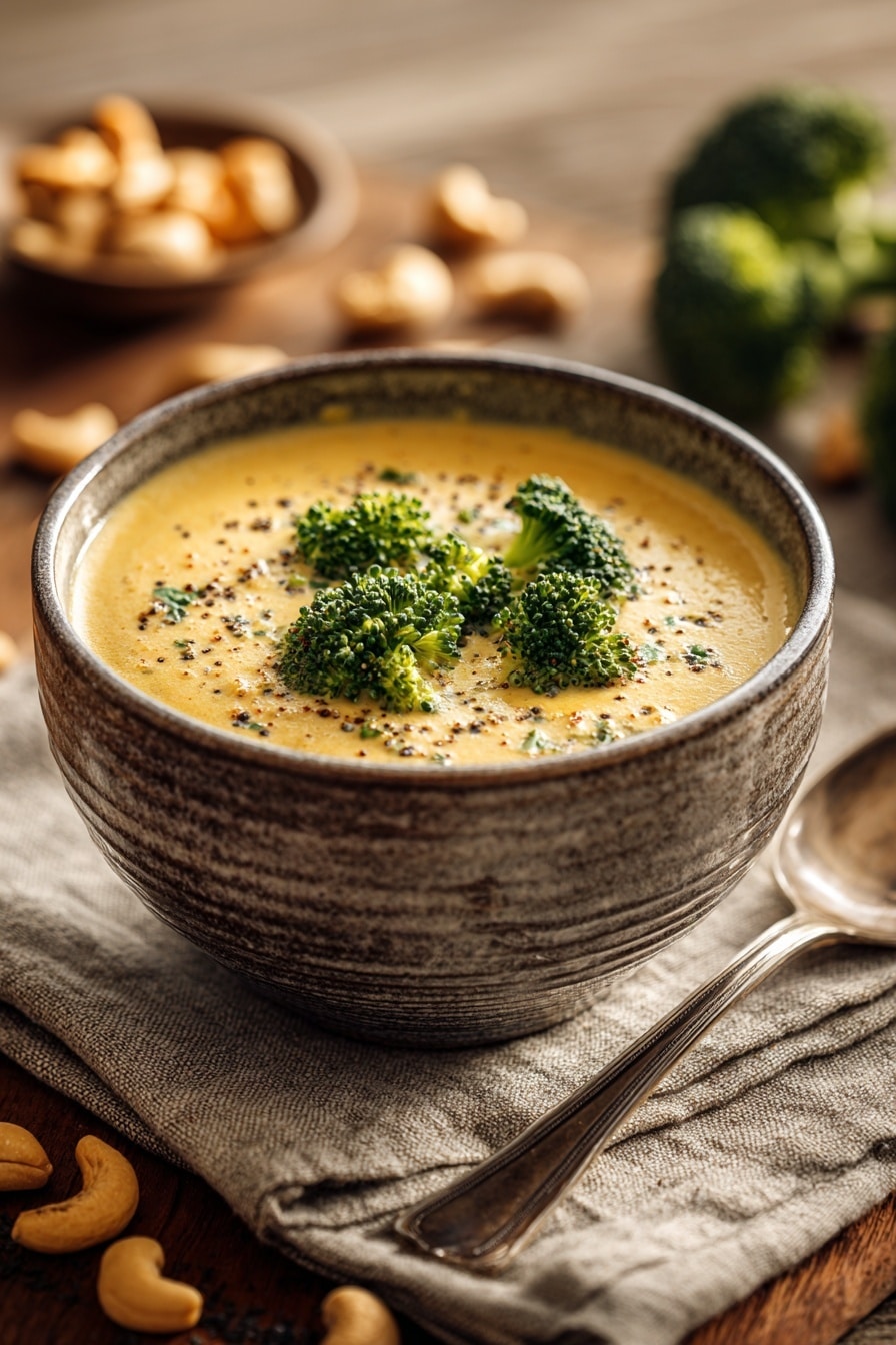 High-Protein Broccoli Cheddar Soup Recipe - Recipe Image
