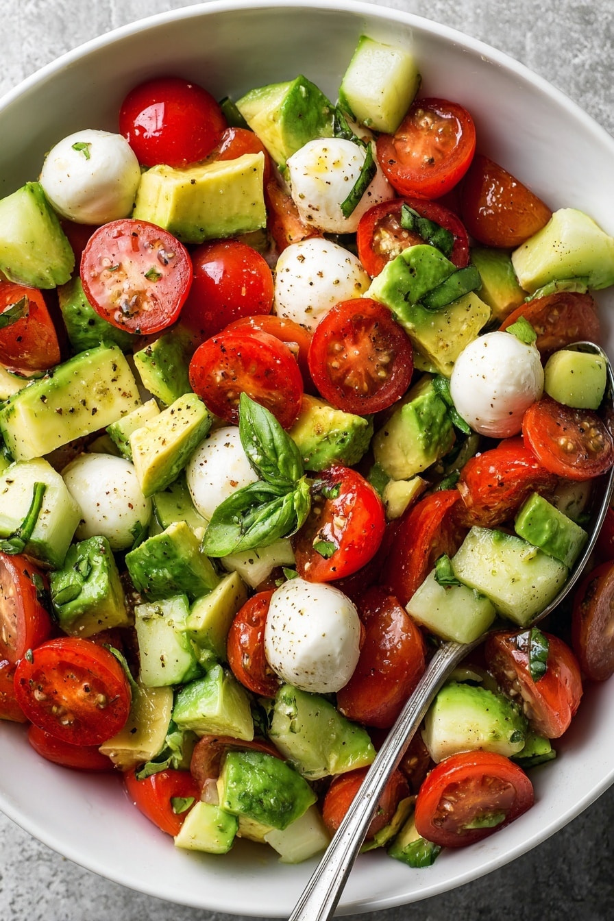 Cucumber Caprese Salad Recipe - Recipe Image