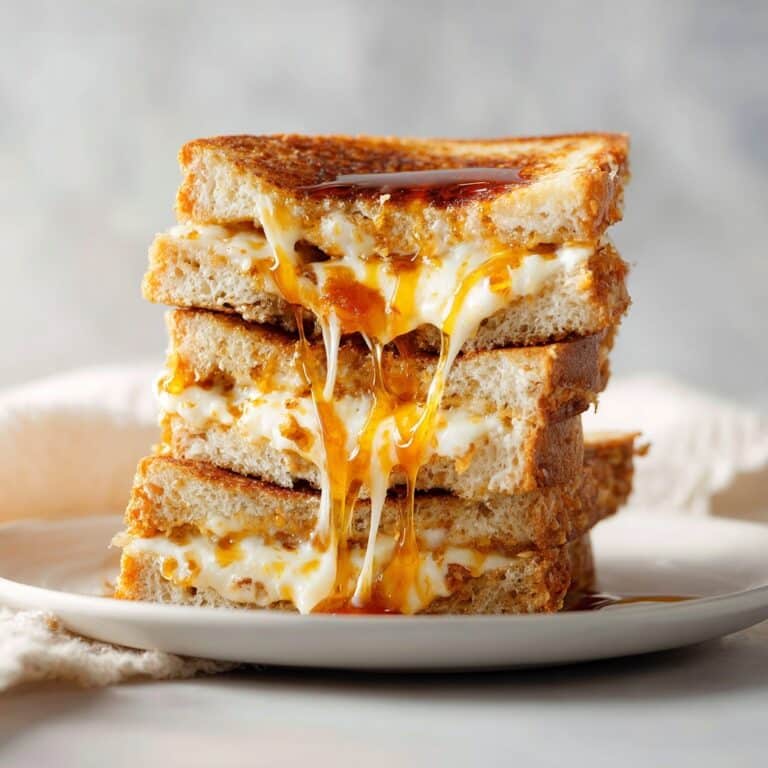 Honey Peach White Cheddar Grilled Cheese Recipe