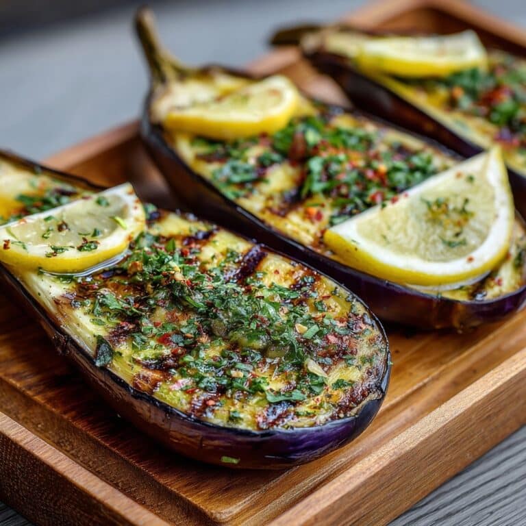 Garlic Herb Crusted Eggplant Slices Recipe