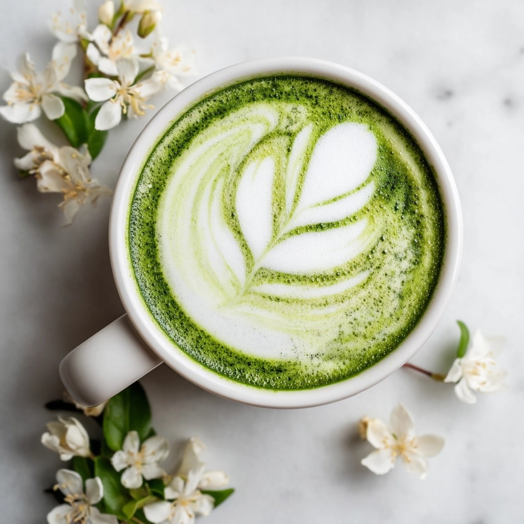 Creamy Hot Matcha Latte Recipe - Recipe Image