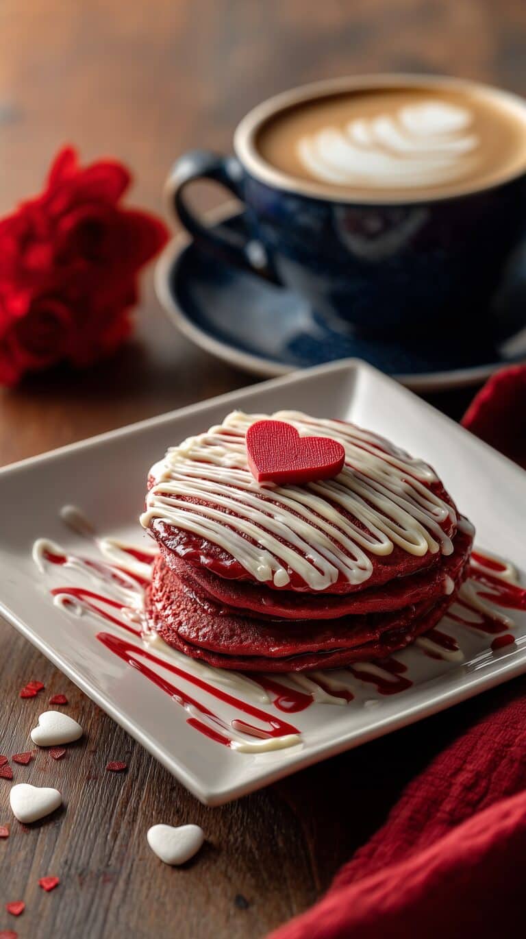 Red Velvet Crepes with Chocolate Whipped Cream Recipe
