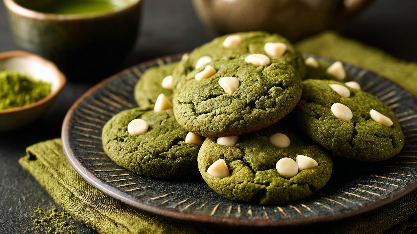 Creamy Matcha Cookies Recipe - Recipe Image