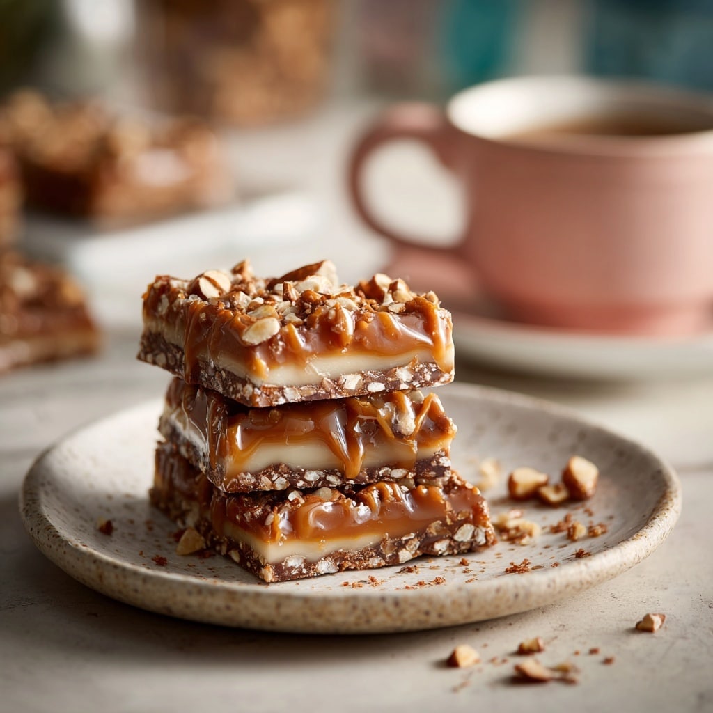 Caramel Chocolate Crunch Bars Recipe - Recipe Image