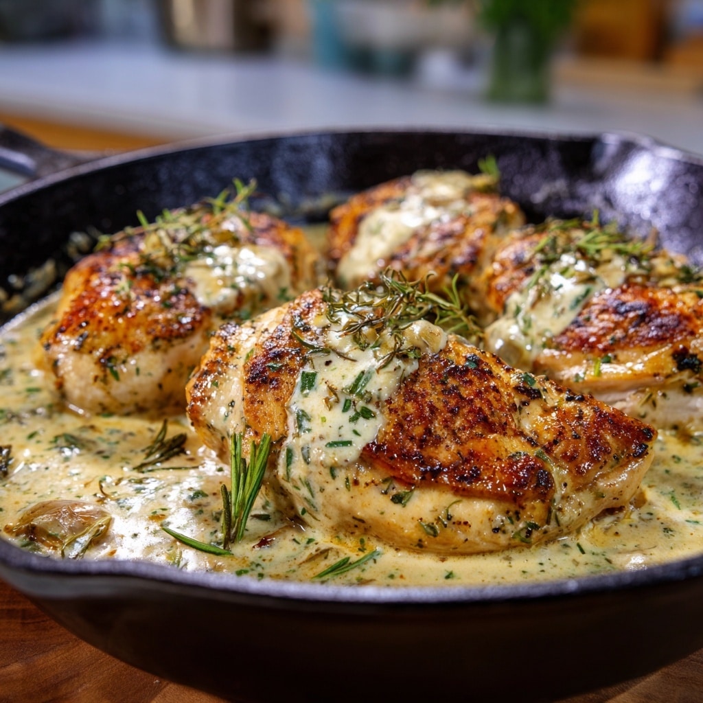 Mozzarella Chicken in Basil Cream Sauce Recipe - Recipe Image