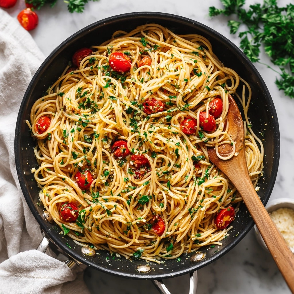 Roasted Tomato Garlic Pasta Recipe - Recipe Image