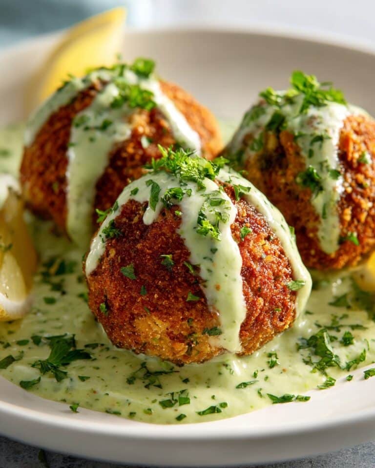 Spicy Lamb Meatballs with Green Goddess Dip Recipe