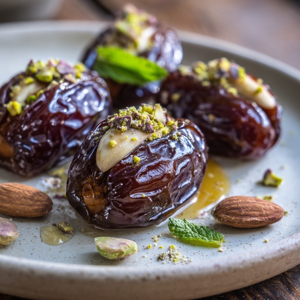 Feta & Parmesan Stuffed Dates with Walnuts and Honey Recipe - Recipe Image