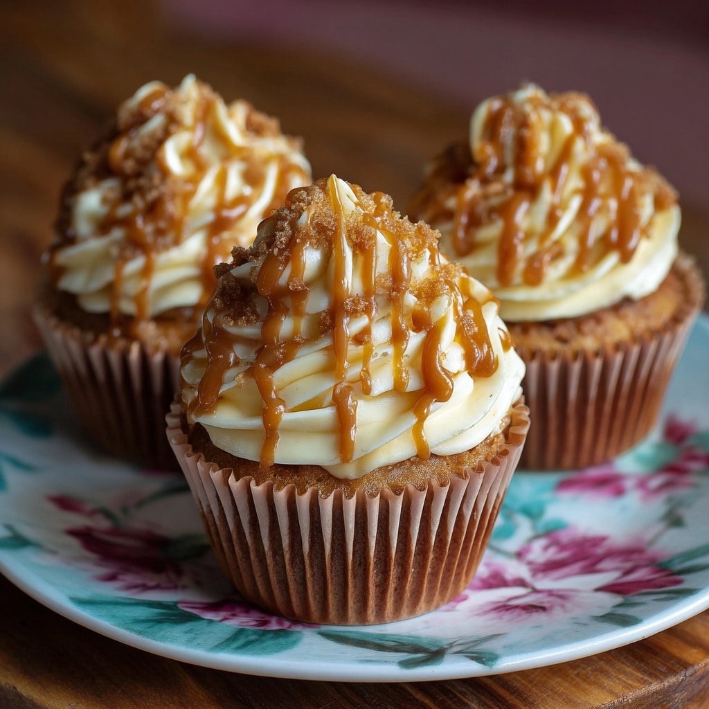 Chocolate Caramel Cupcakes with Rich Frosting and Decadent Caramel Drizzle Recipe - Recipe Image