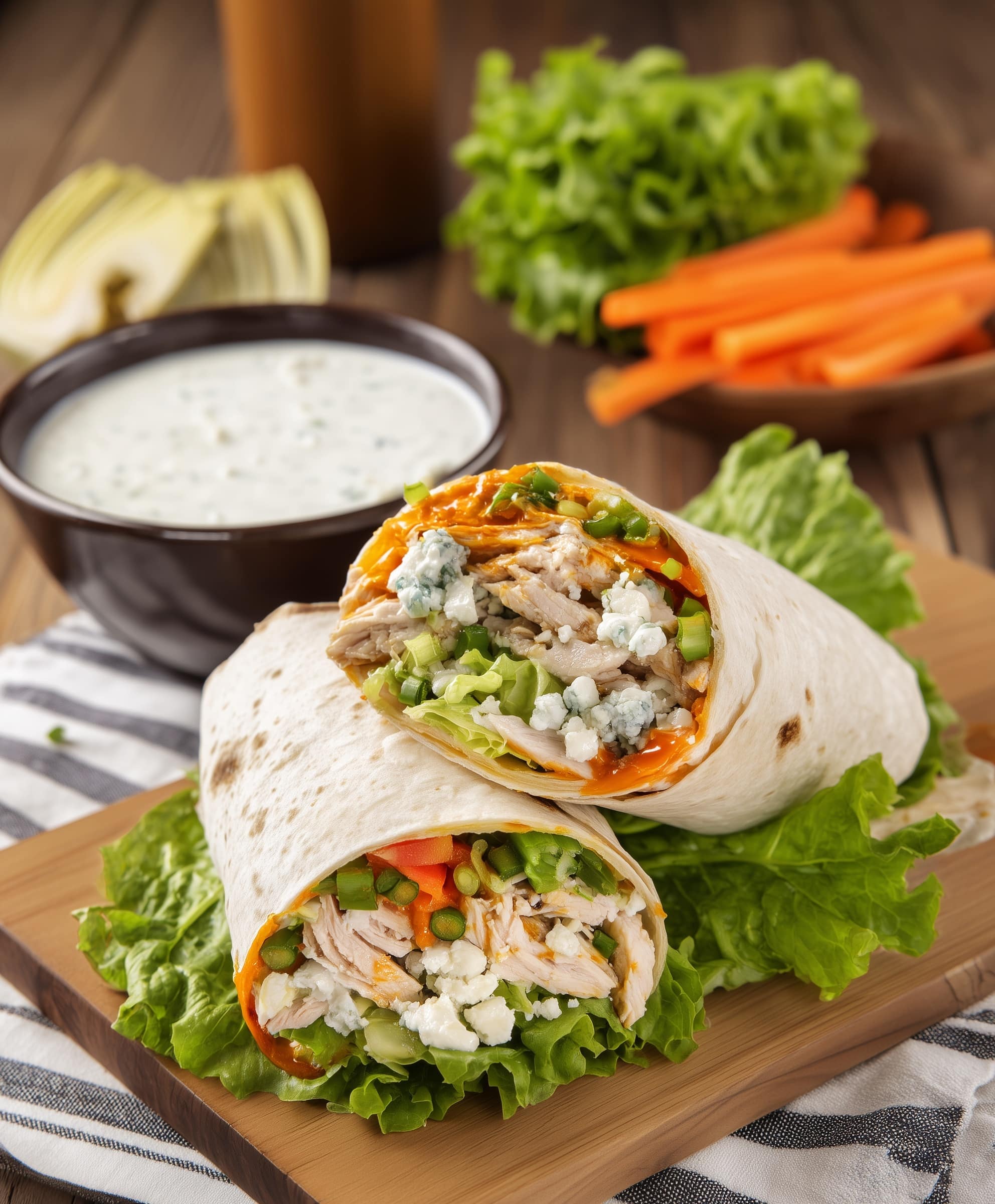 Buffalo Ranch Chickpea Wraps Recipe - Recipe Image