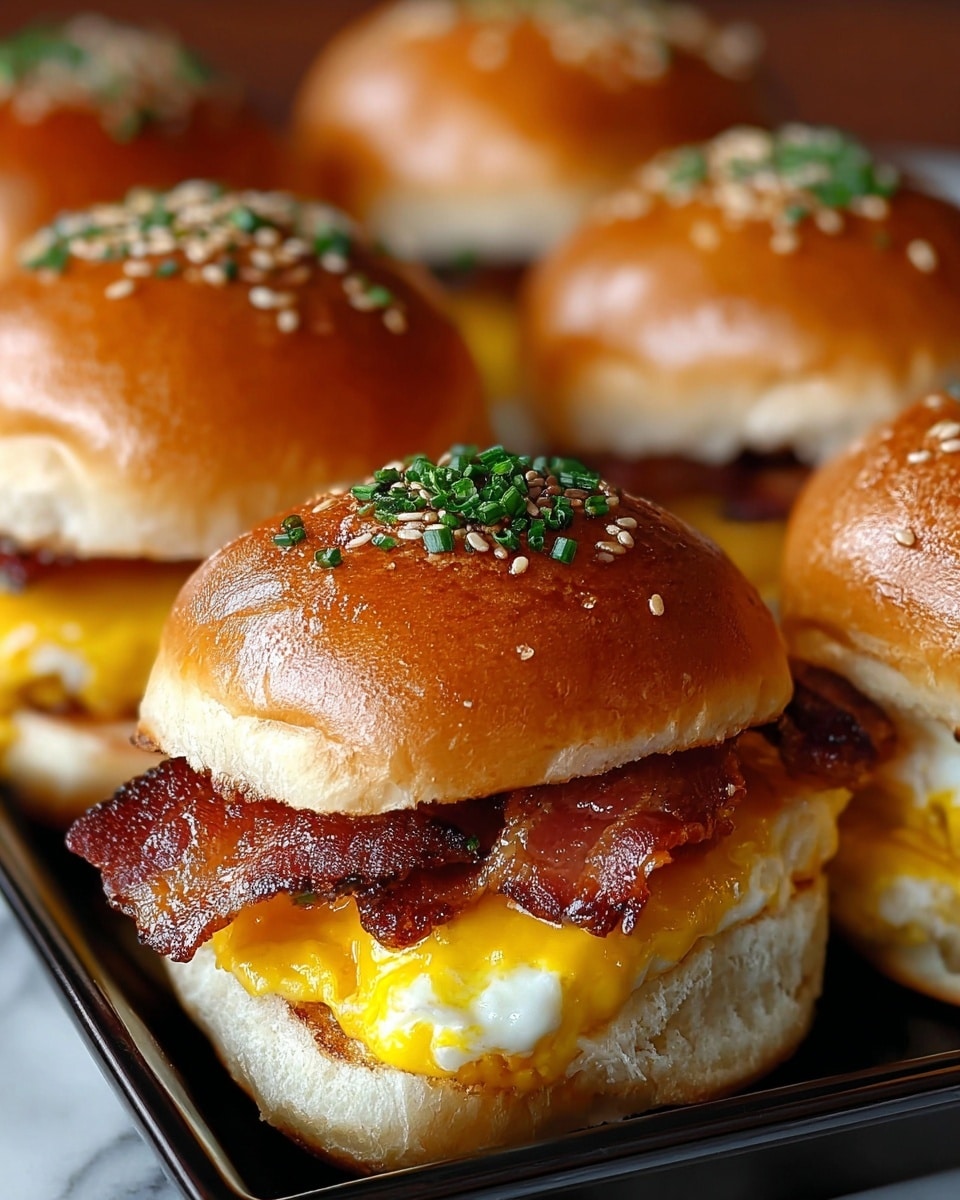 Breakfast Bacon, Egg, and Cheese Sliders with Hawaiian Sweet Rolls Recipe - Recipe Image