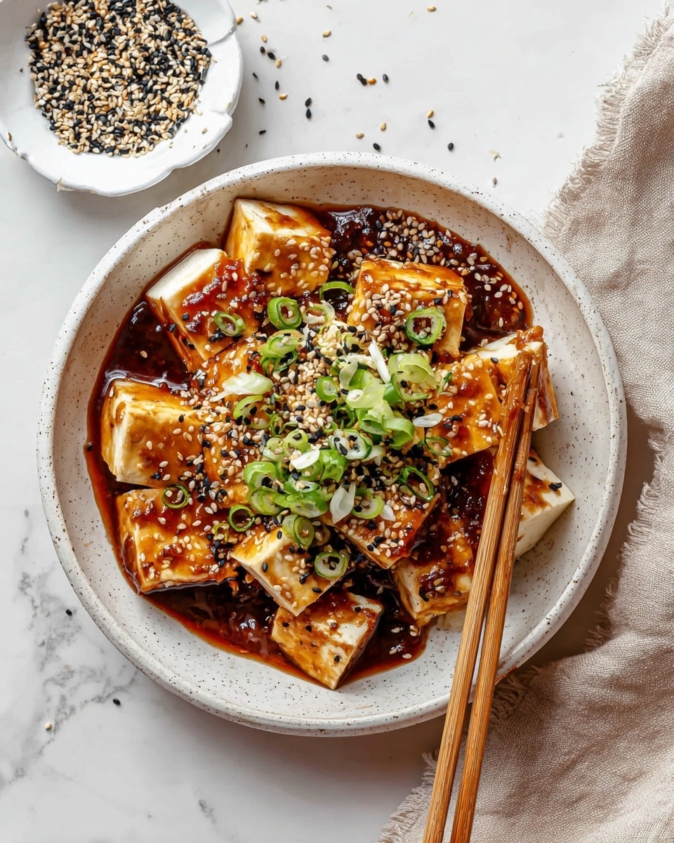 Sticky Sesame Tofu Recipe - Recipe Image