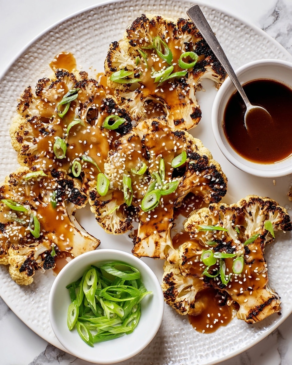 Grilled Teriyaki Cauliflower Steaks Recipe - Recipe Image