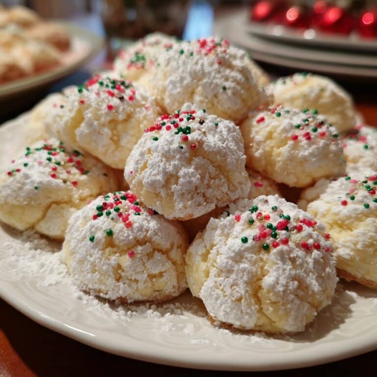 Raspberry-Filled Almond Snowball Cookies Recipe