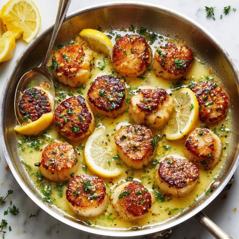 Seared Lemon Garlic Butter Scallops Recipe