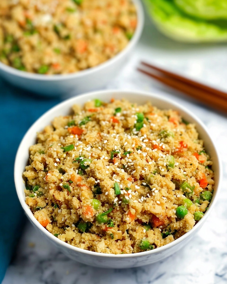 Cauliflower Rice Stir-Fry with Eggs, Peas, and Carrots Recipe - Recipe Image