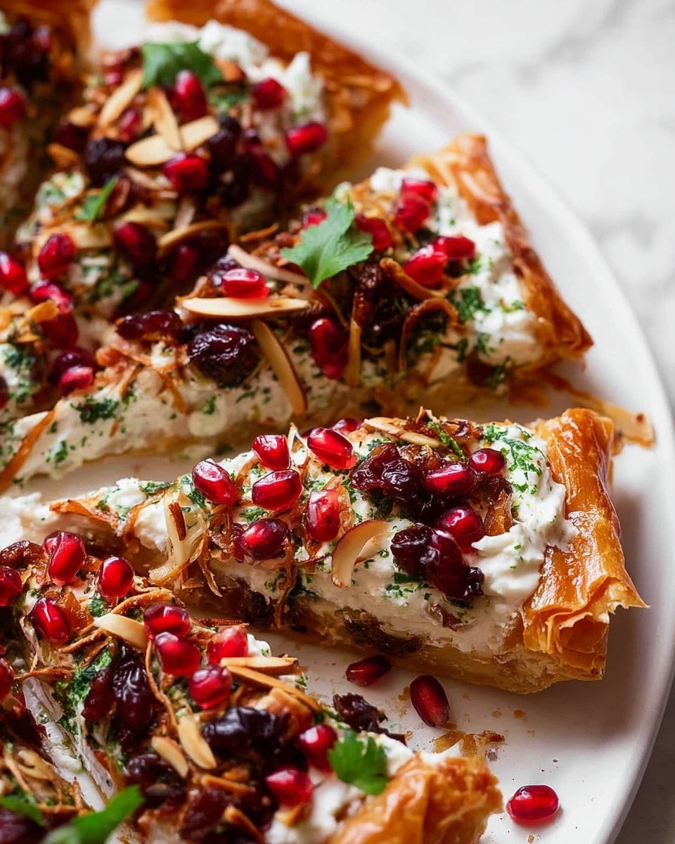 Christmas Baked Salmon with Creamy Dill Sauce, Cranberry Almond Tapenade, and Pomegranate Garnish Recipe - Recipe Image