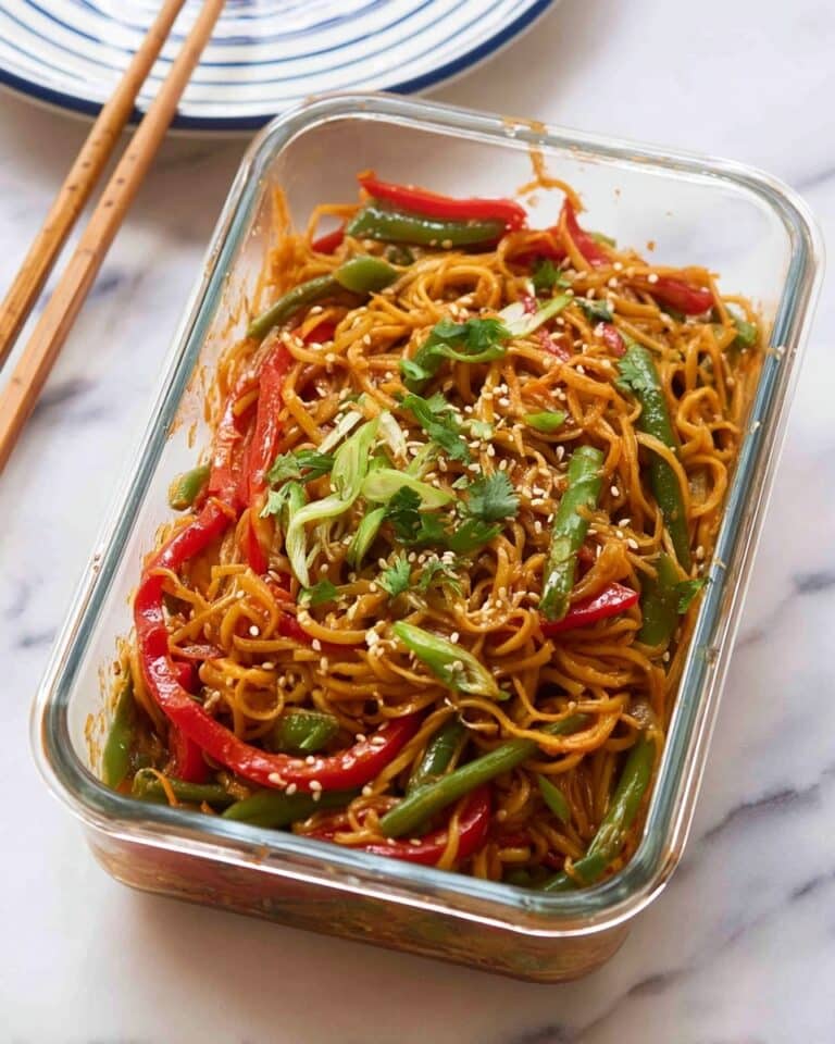 Noodle Salad with Creamy Sesame Peanut Dressing Recipe