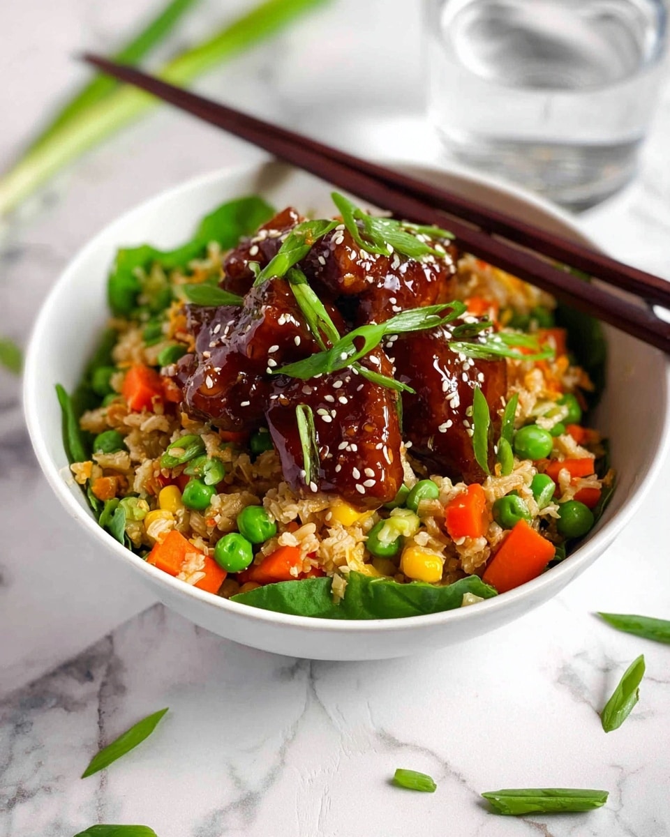 Sticky Chicken with Vegetable Fried Rice Recipe - Recipe Image