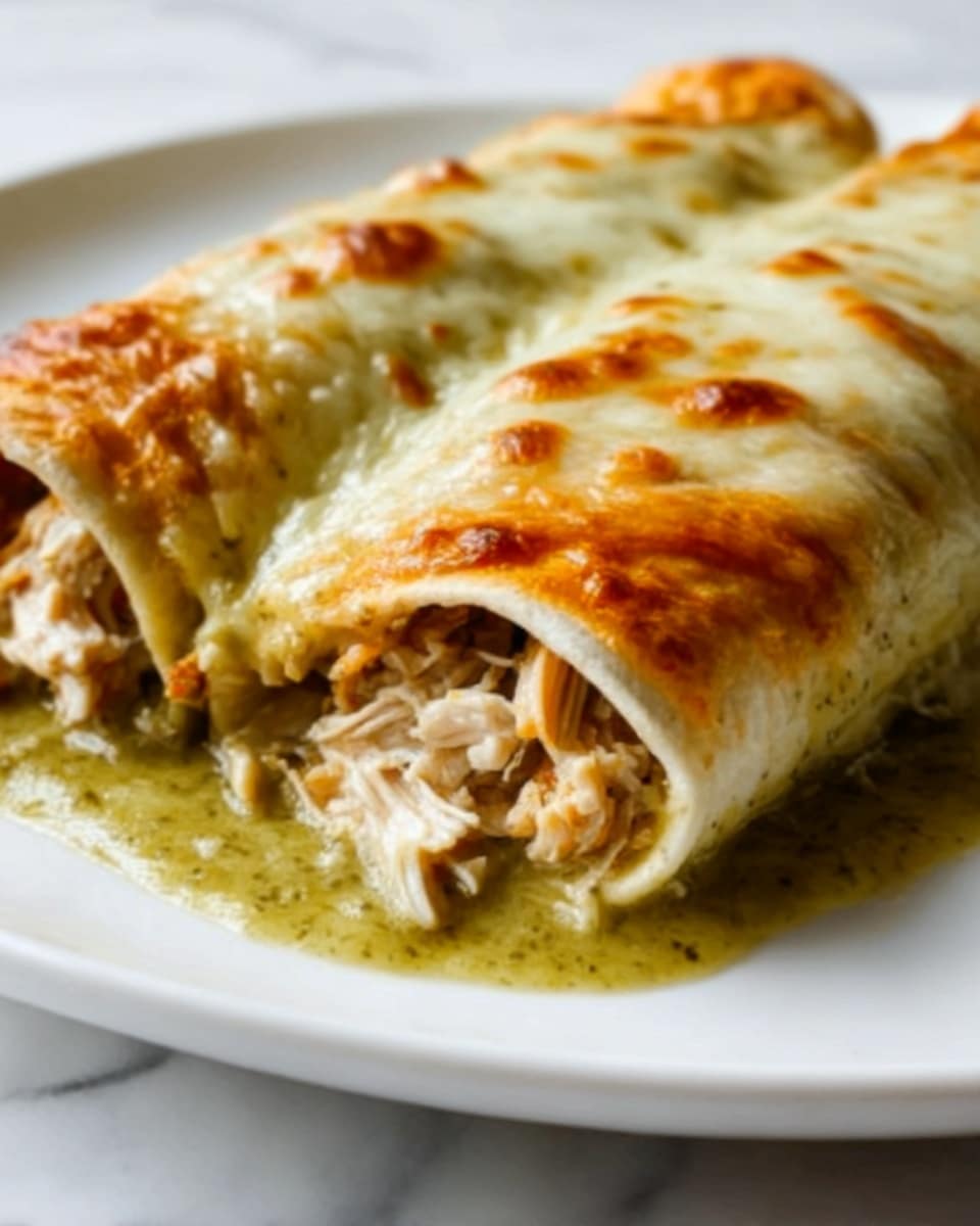 20-Minute Green Chile Chicken Enchiladas Recipe - Recipe Image