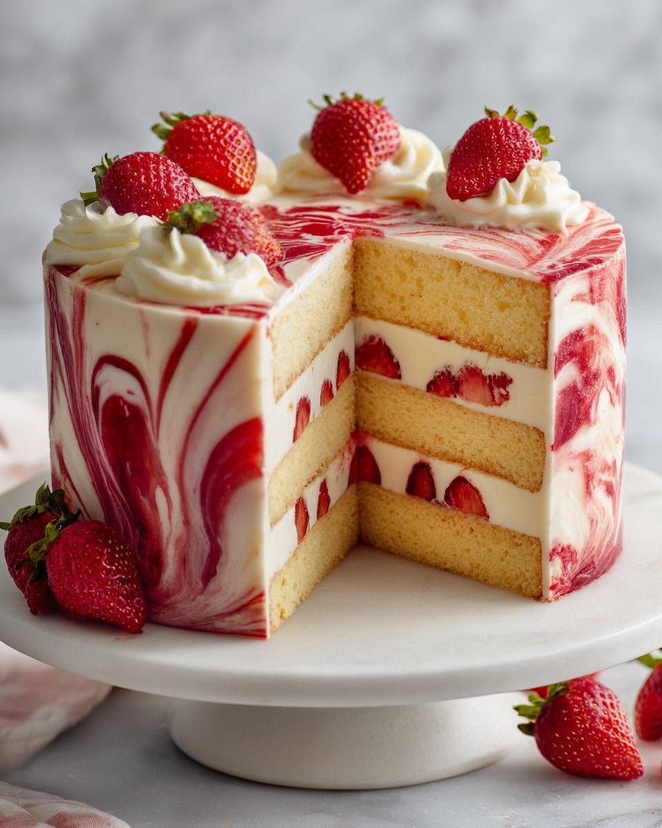 Strawberry Shortcake Cake Recipe - Recipe Image