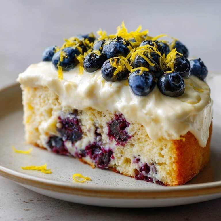Lemon Blueberry Cake with Cream Cheese Frosting Recipe