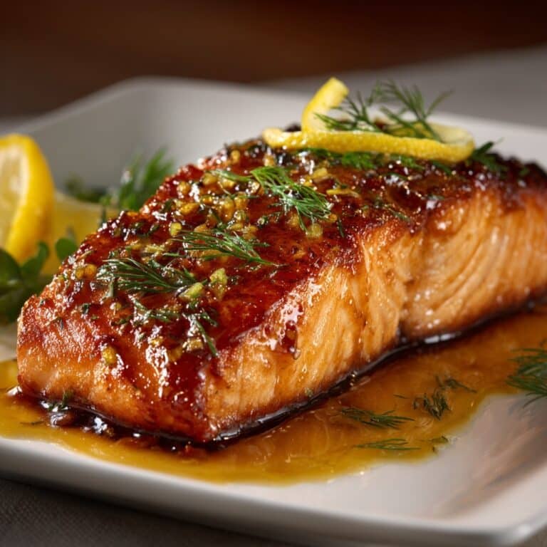 Brown Sugar Bourbon Glazed Salmon Recipe