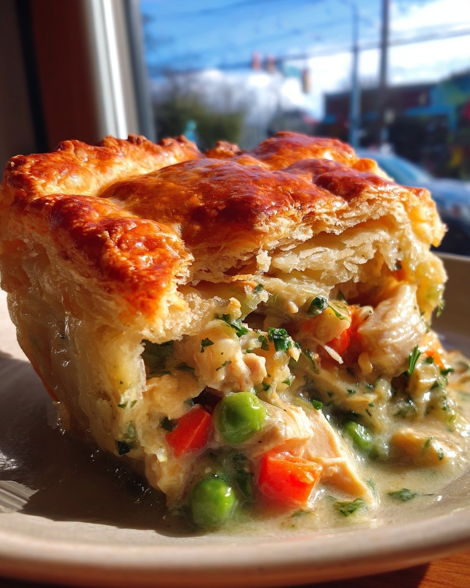 Creamy Chicken Pot Pie with Flaky Pie Crust Recipe - Recipe Image