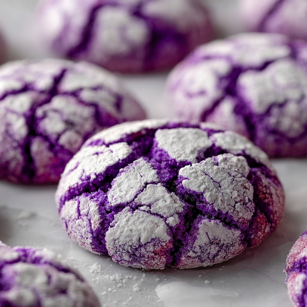 Purple Crinkle Cookies Recipe - Recipe Image