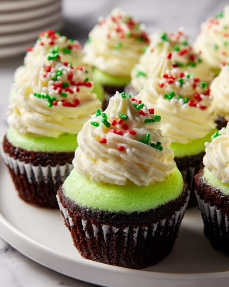Festive Grinch Mini Cheesecakes: Easy Holiday Treat Recipe - Recipe Image