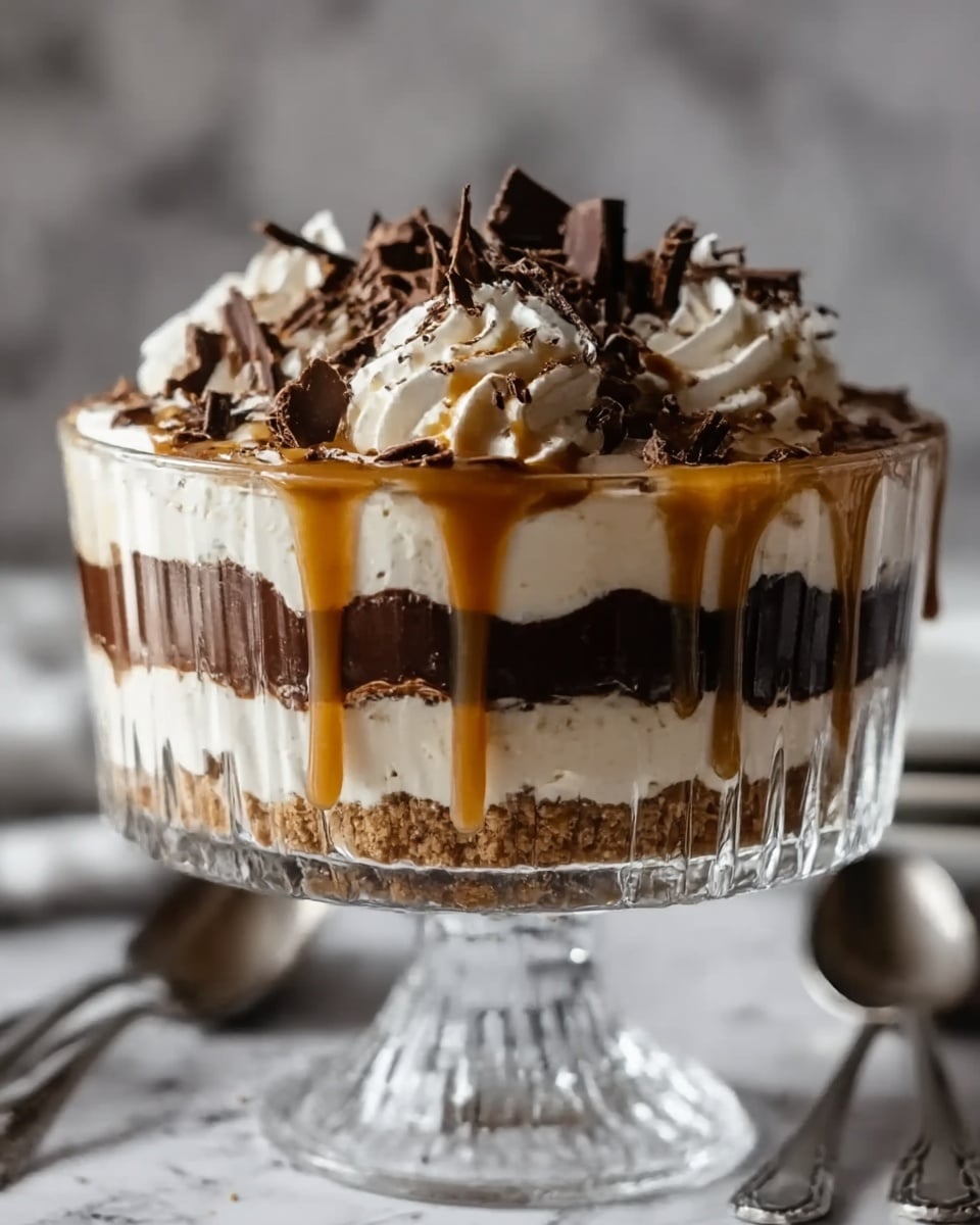 Caramel Cheesecake Brownie Trifle Recipe - Recipe Image