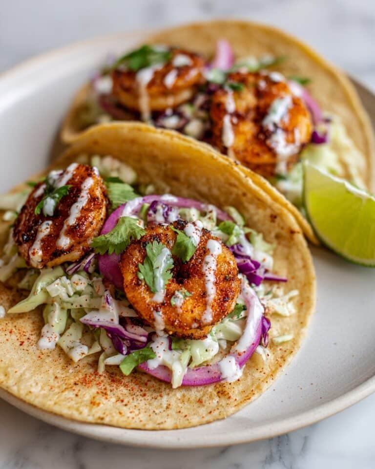 Shrimp Tacos with Cabbage Slaw Recipe