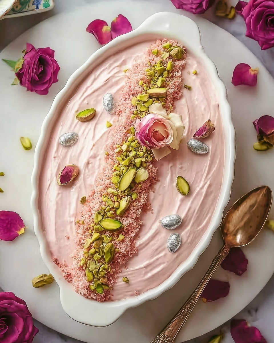 Rose Tiramisu: An Elegant Eggless Delight Featuring Rose Syrup, Mascarpone, and Fragrant Rose Water Recipe - Recipe Image