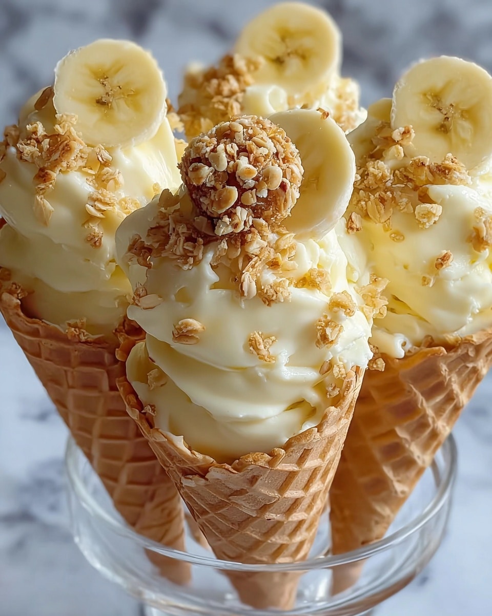 Banana Pudding Cheesecake Cones Recipe - Recipe Image