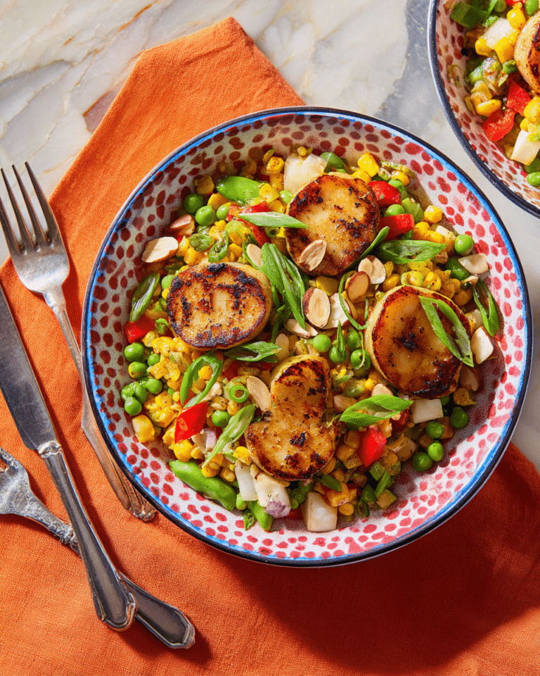 Vegan “Scallops” with Succotash Recipe