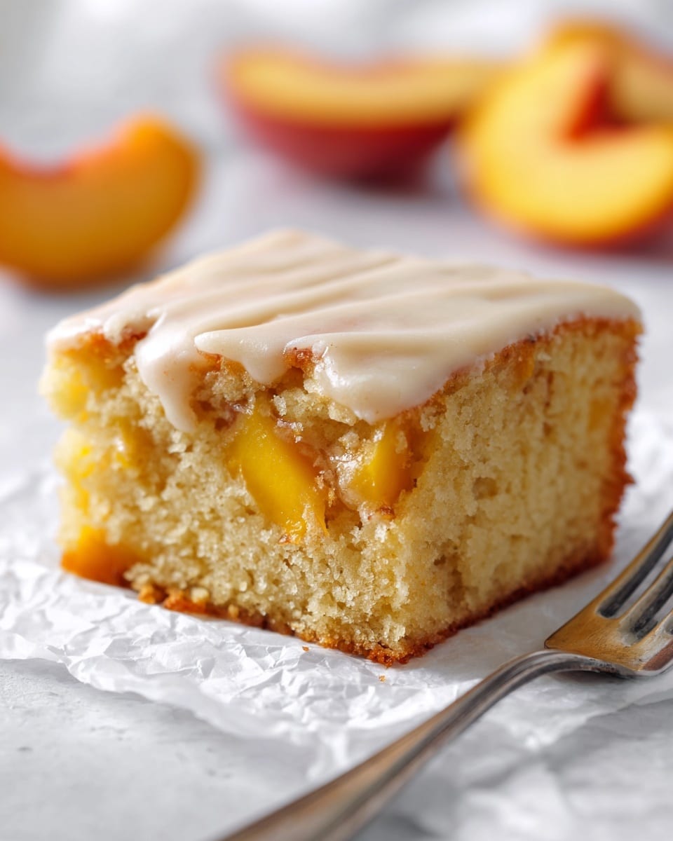 Brown Sugar Peach Cake Recipe - Recipe Image