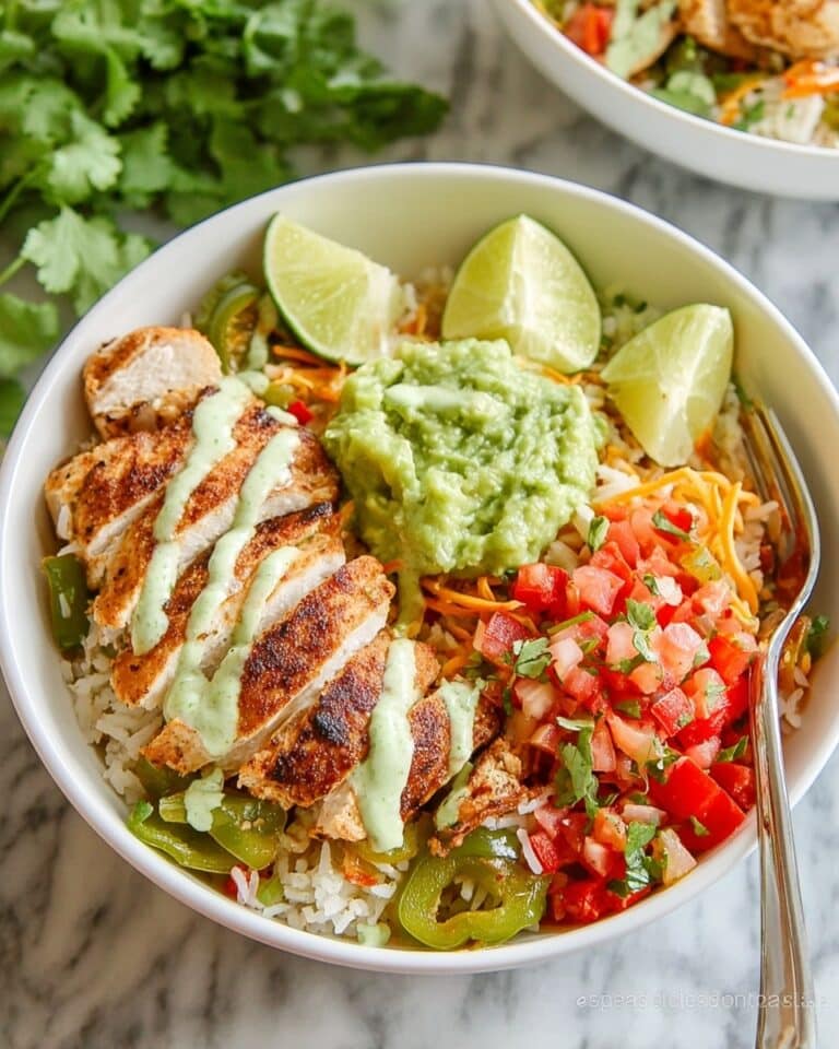 Chicken Fajita Bowls with Cilantro Ranch Dressing Recipe