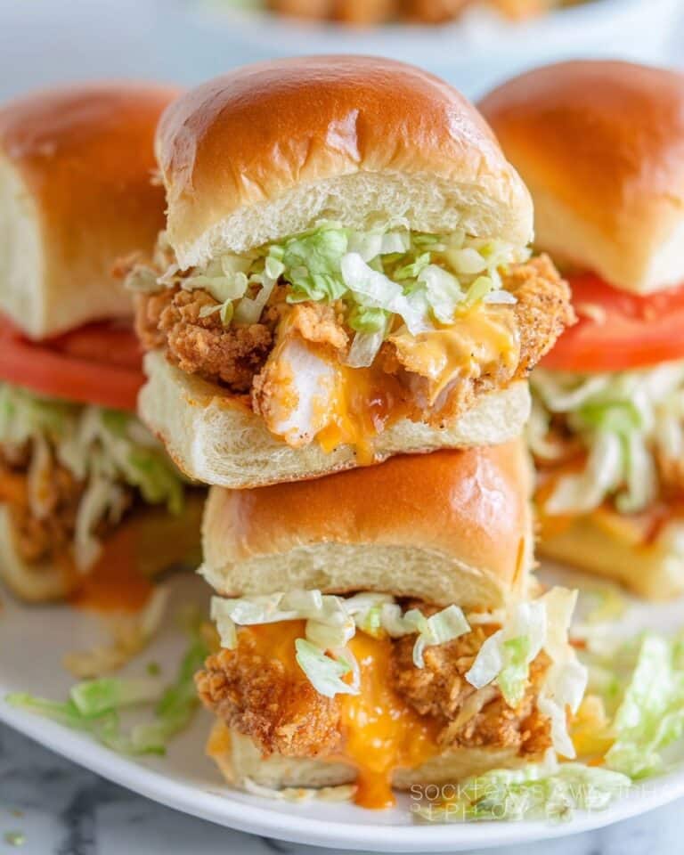 Chicken Tender Sliders with Honey Mustard Glaze Recipe