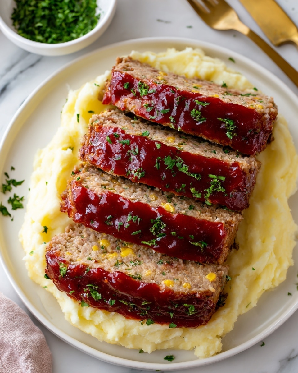 Cheesy Turkey Meatloaf with Pepper Jack and a Sweet Ketchup Glaze Recipe - Recipe Image
