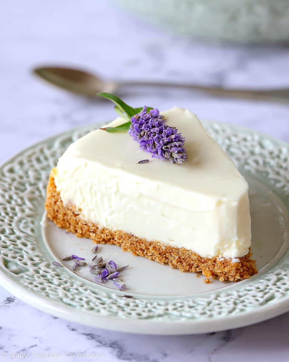 Lavender Honey Cheesecake Recipe - Recipe Image