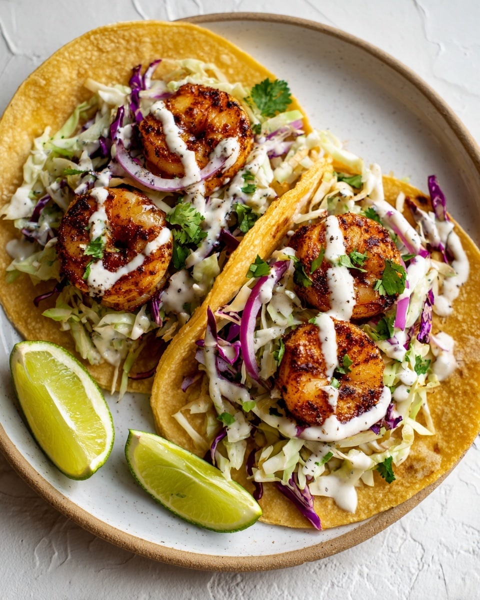Shrimp Tacos with Cabbage Slaw Recipe - Recipe Image