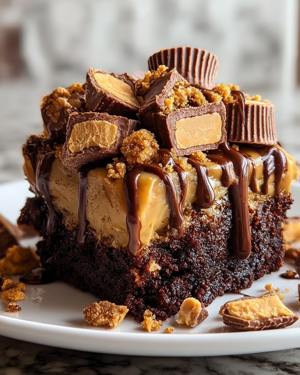 Peanut Butter Cup Dump Cake Recipe - Recipe Image