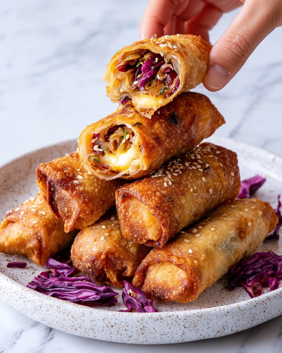 St. Patrick's Day Reuben Egg Rolls with Thousand Island Dip Recipe - Recipe Image